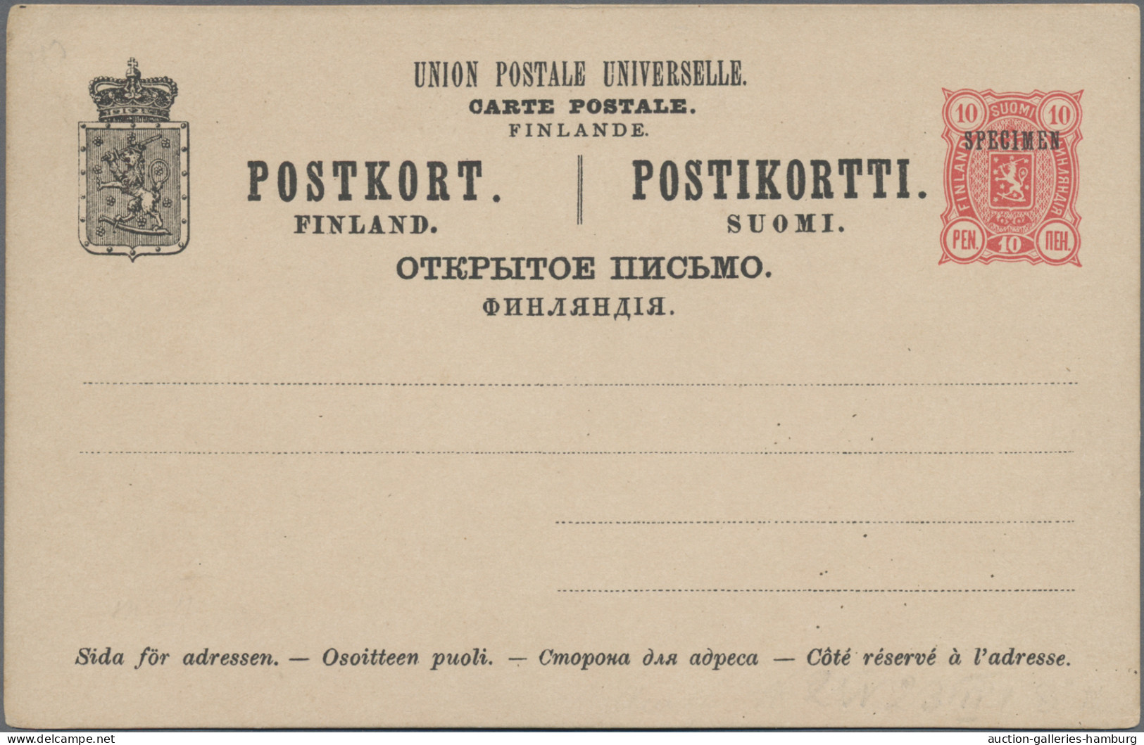 Finland - Postal Stationery: 1872-1950 (ca.), Partie Aus Rund 45 Ungebrauchten / - Enteros Postales