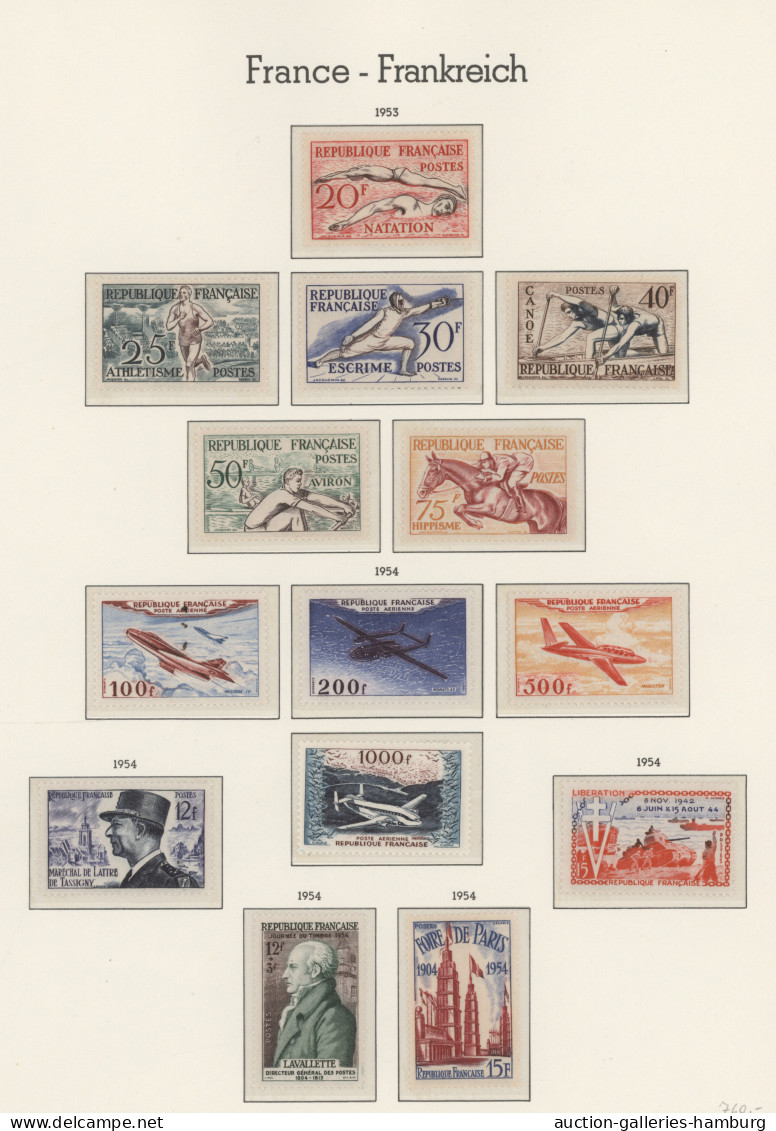 France: 1850-2008, Fast Ausschliesslich NACHKRIEGSZEIT Ab 1945, Reichhaltiger Be - Collections