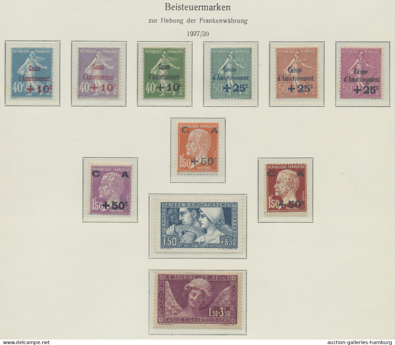France: 1877-1990, fast ausschließlich postfrisch geführte Sammlung in zwei KABE