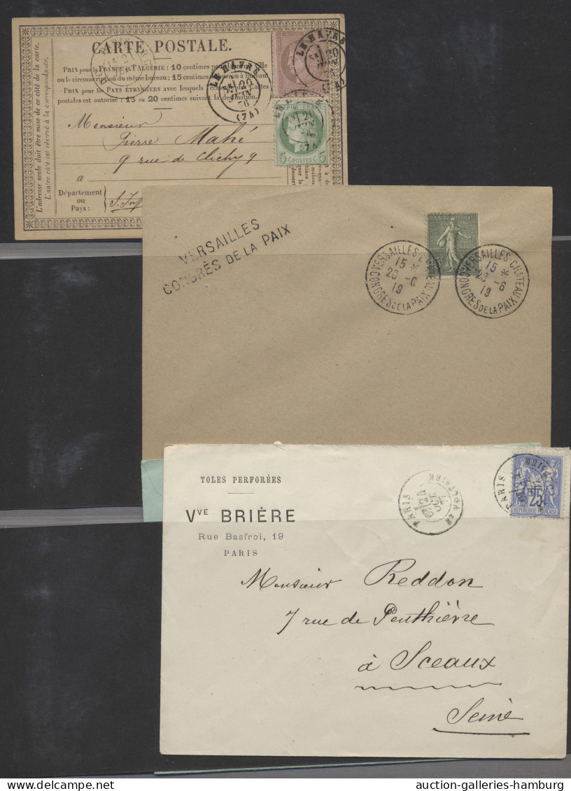 France: Ab 1851, 26 Belege, Besonders Formular-Postkarten Mit Div. Frankaturen U - Colecciones Completas