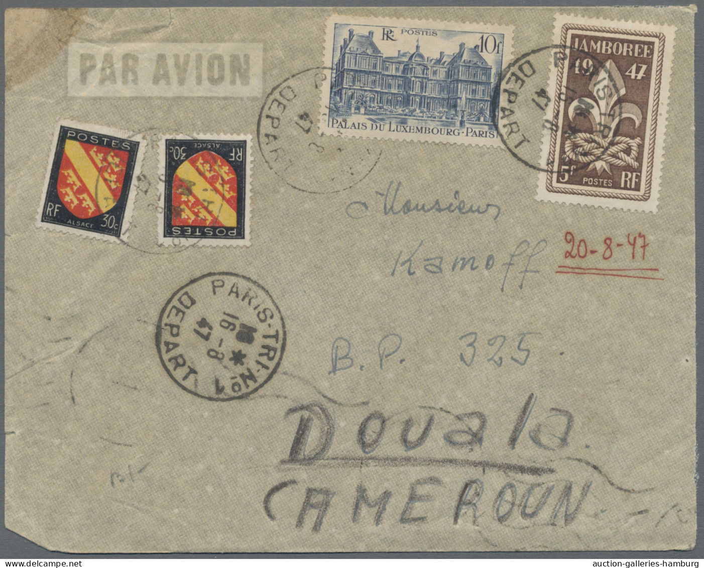 France: 1946-1961, Ca. 150 Luftpostbriefe Aus Frankreich An Eine Adresse In Dual - Colecciones Completas