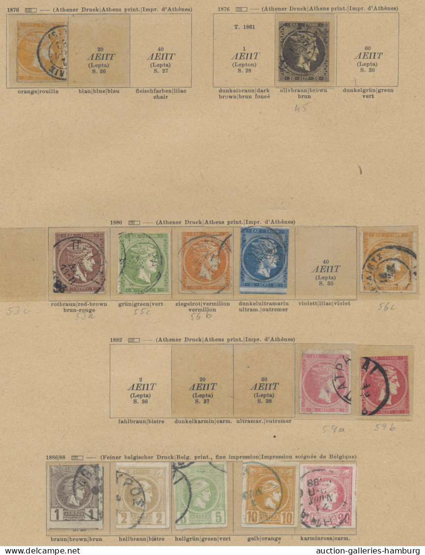 Greece: 1861-2006, Sammlung In 2 Schaubek-Vordruckalben Mit U.a. 17 Großen Und 2 - Oblitérés