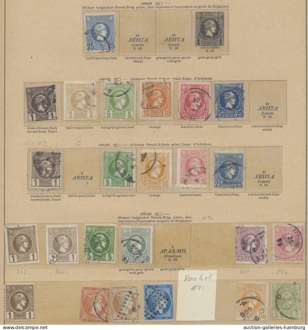 Greece: 1861-2006, Sammlung In 2 Schaubek-Vordruckalben Mit U.a. 17 Großen Und 2 - Oblitérés