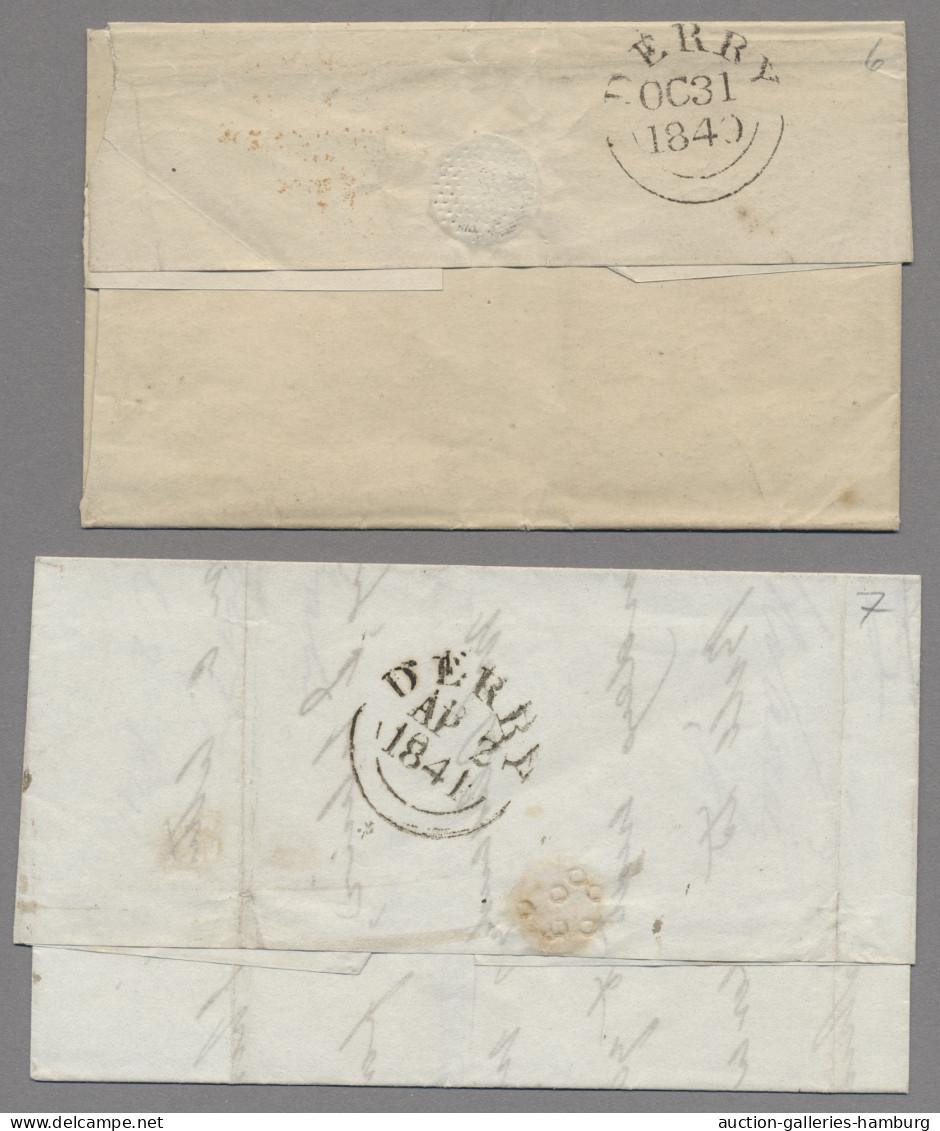 Great Britain -  Pre Adhesives  / Stampless Covers: 1836-1841, Sammlung Von 10 V - ...-1840 Préphilatélie