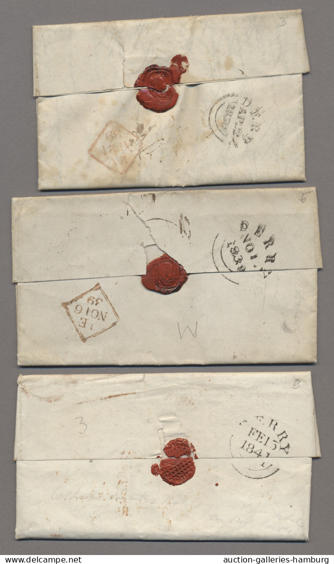 Great Britain -  Pre Adhesives  / Stampless Covers: 1836-1841, Sammlung von 10 V