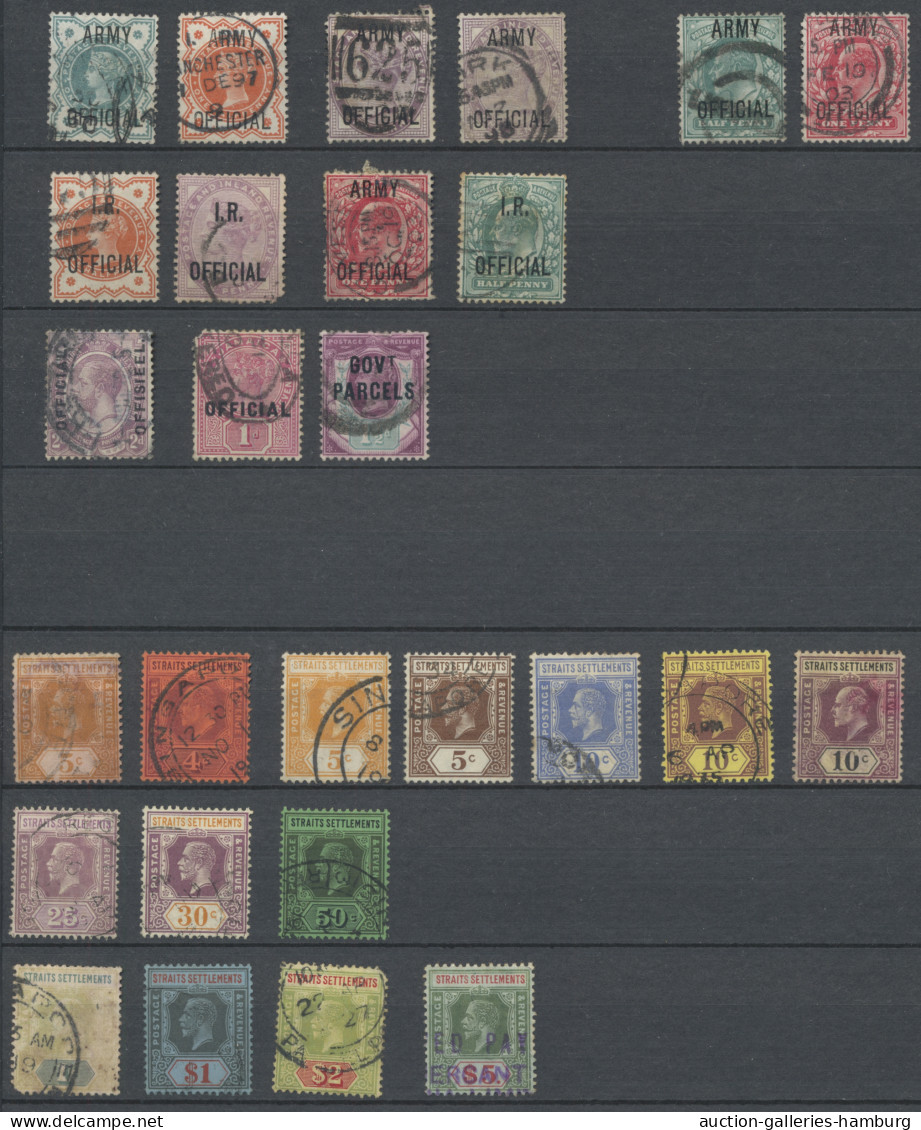 Great Britain: 1840-1912, Gestempelte Partie In Einem Einsteckbuch Mit U.a. Etli - Used Stamps