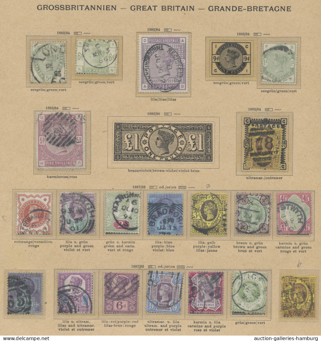 Great Britain: 1841-2012, Sammlung In 3 Schaubek-Vordruckalben Mit U.a. älterem - Used Stamps