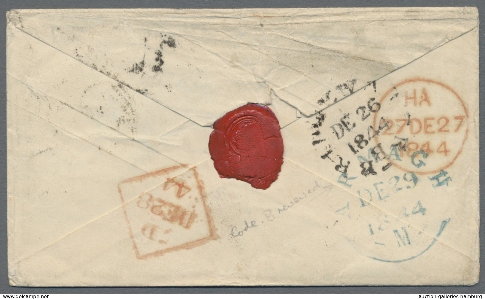 Ireland -  Pre Adhesives  / Stampless Covers: 1803-1850 (c.), 25 ELs incl. inter