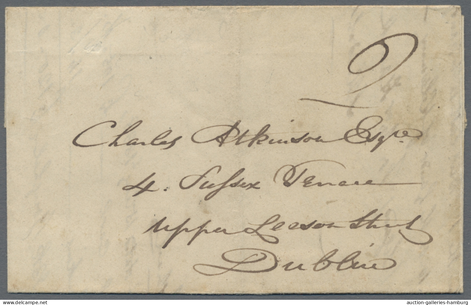 Ireland -  Pre Adhesives  / Stampless Covers: 1803-1850 (c.), 25 ELs incl. inter