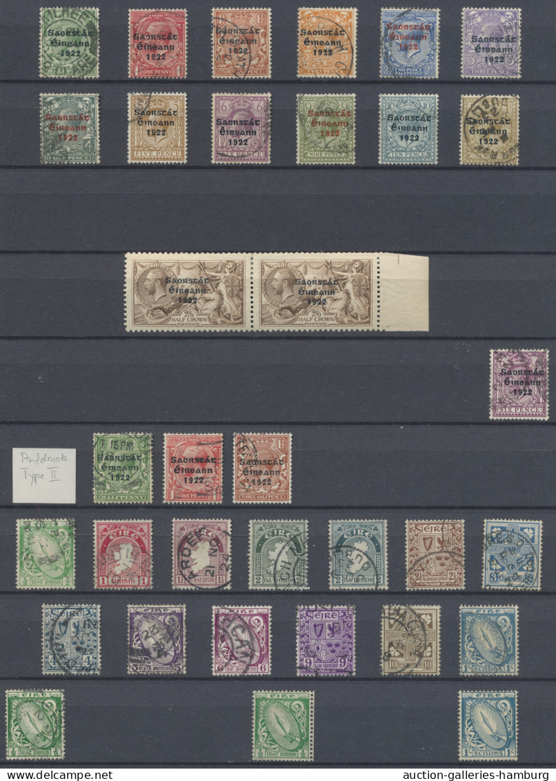 Ireland: 1922-2000, Vorwiegend Gestempelte Teilsammlung In 64-Seiten-Steckbuch, - Used Stamps