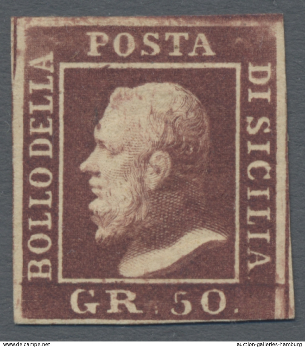 Italian States: 1851-1863, Alte Sammlung, Relativ Schmucklos Auf Alten KABE-Vord - Collections