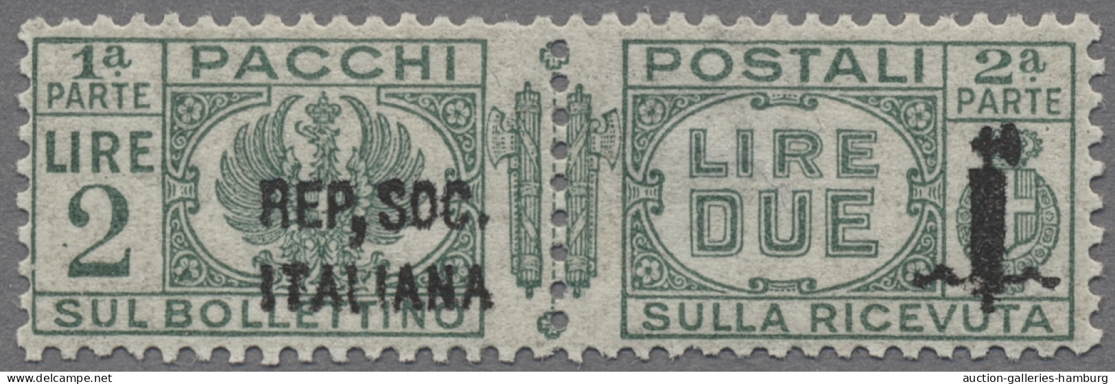 Italy: 1944-1954, "Soziale Republik", Übergangszeit 1945-1946, Militärpostmarken - Collections