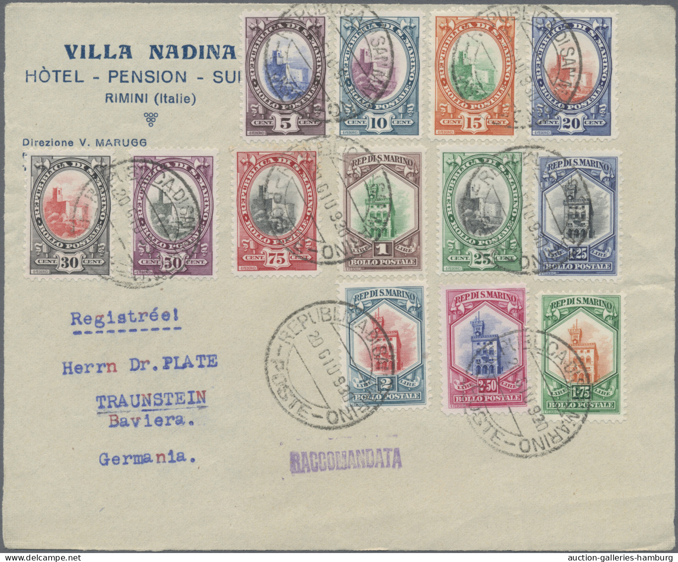 Italy: 1924/1965, Italy+some San Marino, Assortment Of 27 Covers/cards, Comprisi - Colecciones