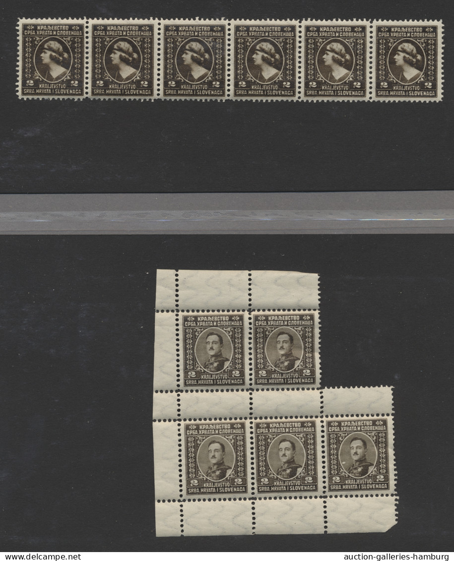 Yugoslavia: 1921-24, Essais, Approximately 350 Items, Many Different Colours, Al - Unused Stamps