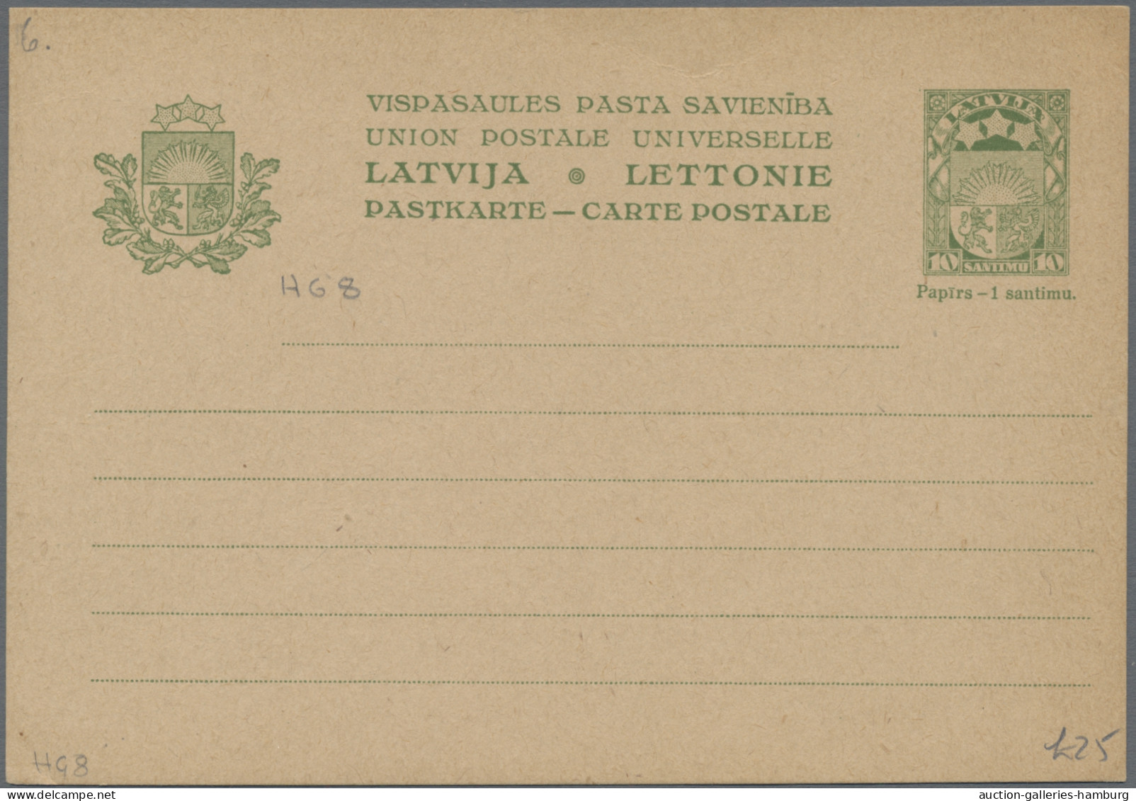 Latvia - Postal Stationery: 1923-1940, Partie Aus 40 Ganzsachenkarten, Zehn Stüc - Letonia