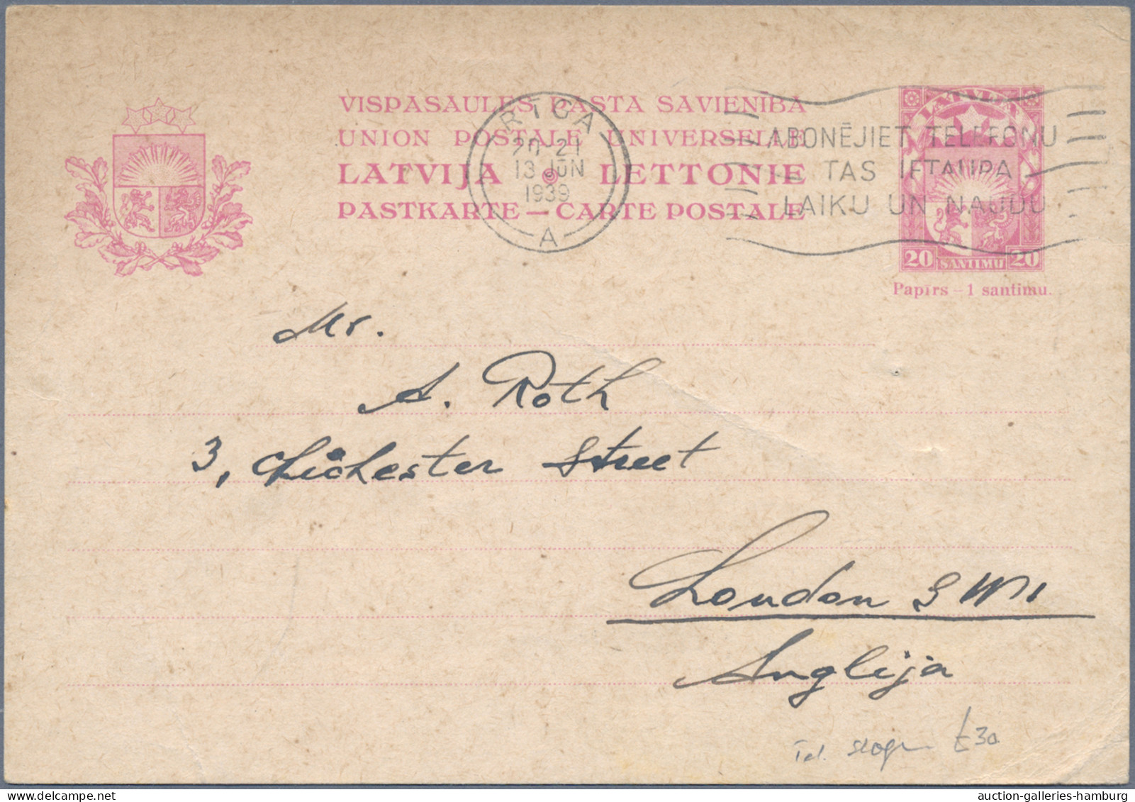 Latvia - Postal Stationery: 1924-1939, Lot Von Zwölf Ganzsachenkarten Aus Dem Be - Latvia