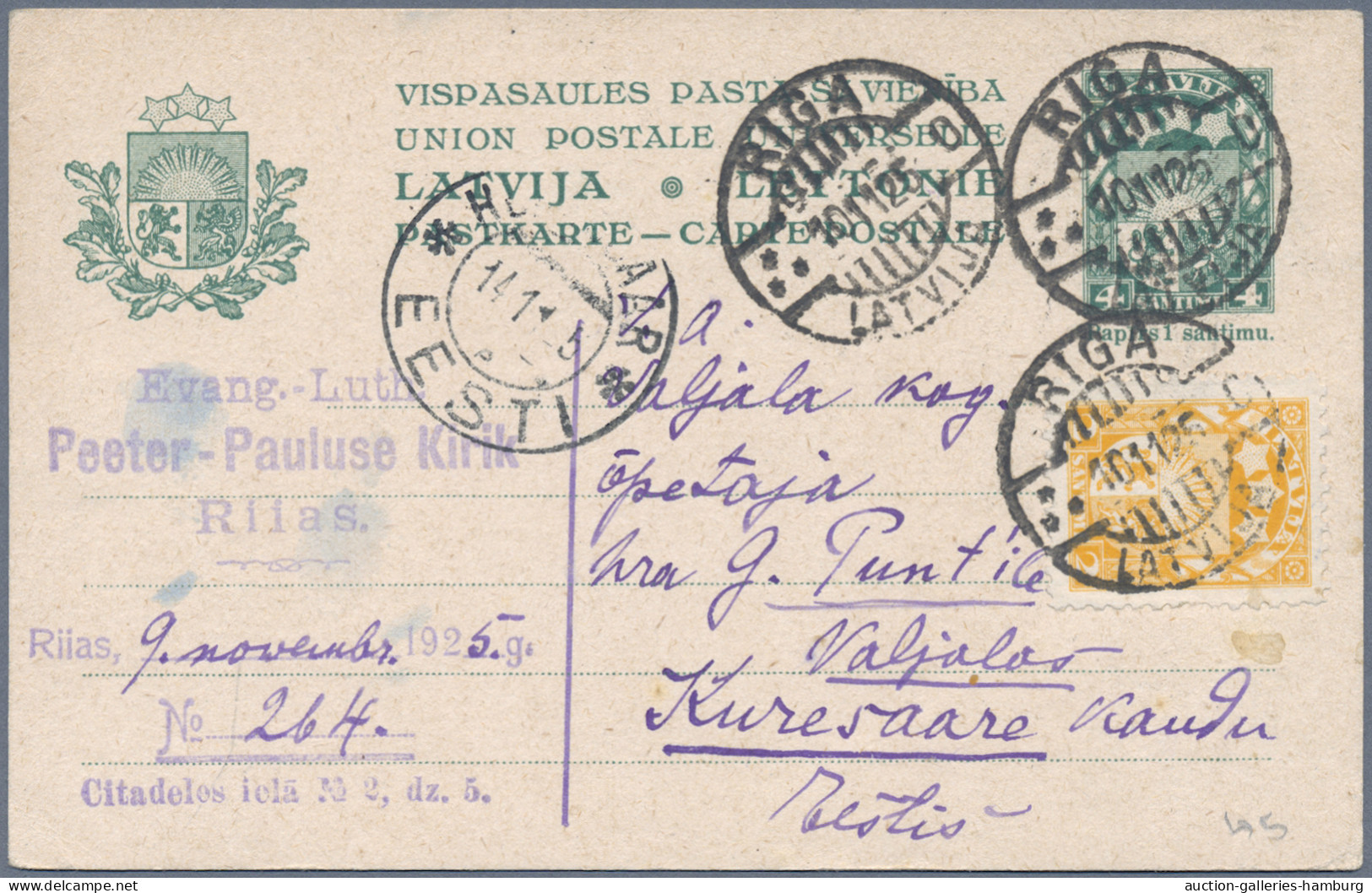 Latvia - Postal Stationery: 1924-1939, Lot Von Zwölf Ganzsachenkarten Aus Dem Be - Latvia