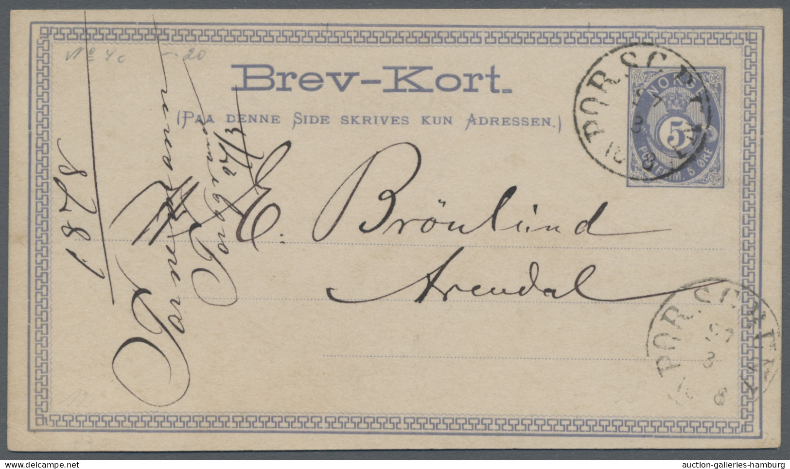 Norway: 1878-1961, Briefalbum (ohne Umschlag) Mit 93 Belegen (Ganzsachen Und Bri - Cartas & Documentos