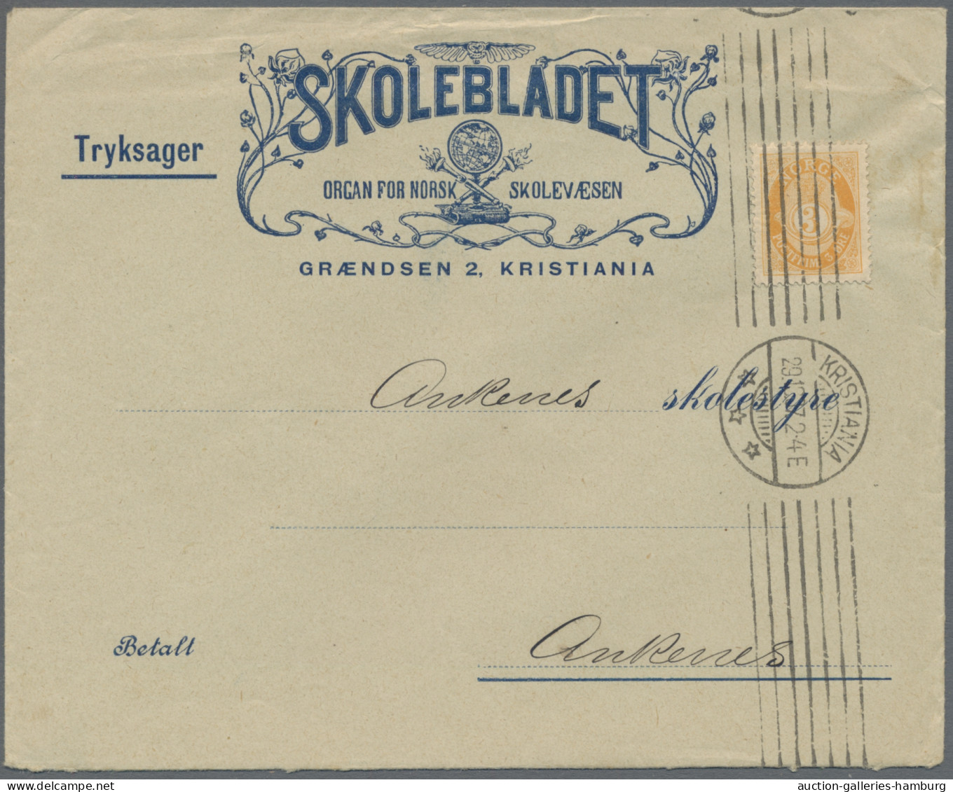 Norway: 1878-1961, Briefalbum (ohne Umschlag) Mit 93 Belegen (Ganzsachen Und Bri - Lettres & Documents