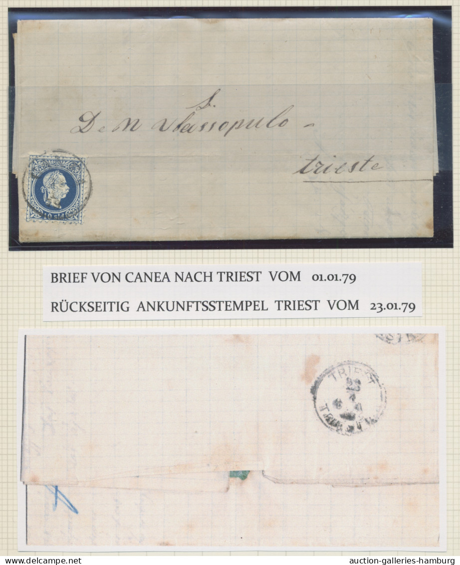 Österreichische Post auf Kreta: 1849-1914, bessere Spezialsammlung der Post auf