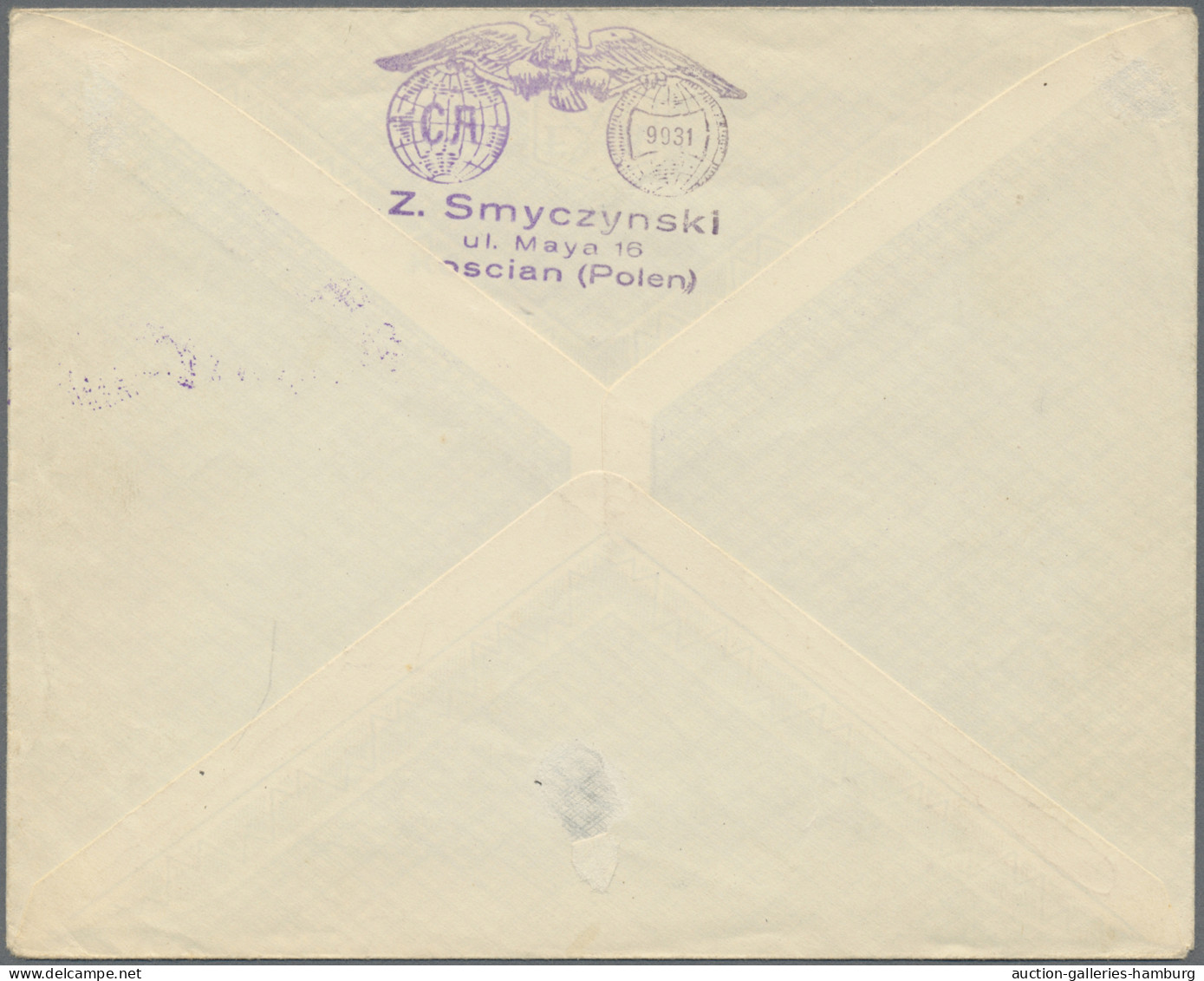 Poland: 1936/1937, Three Airmail Covers To Palestine: (1) Cover 27.X.1936 Lwow-H - Other & Unclassified