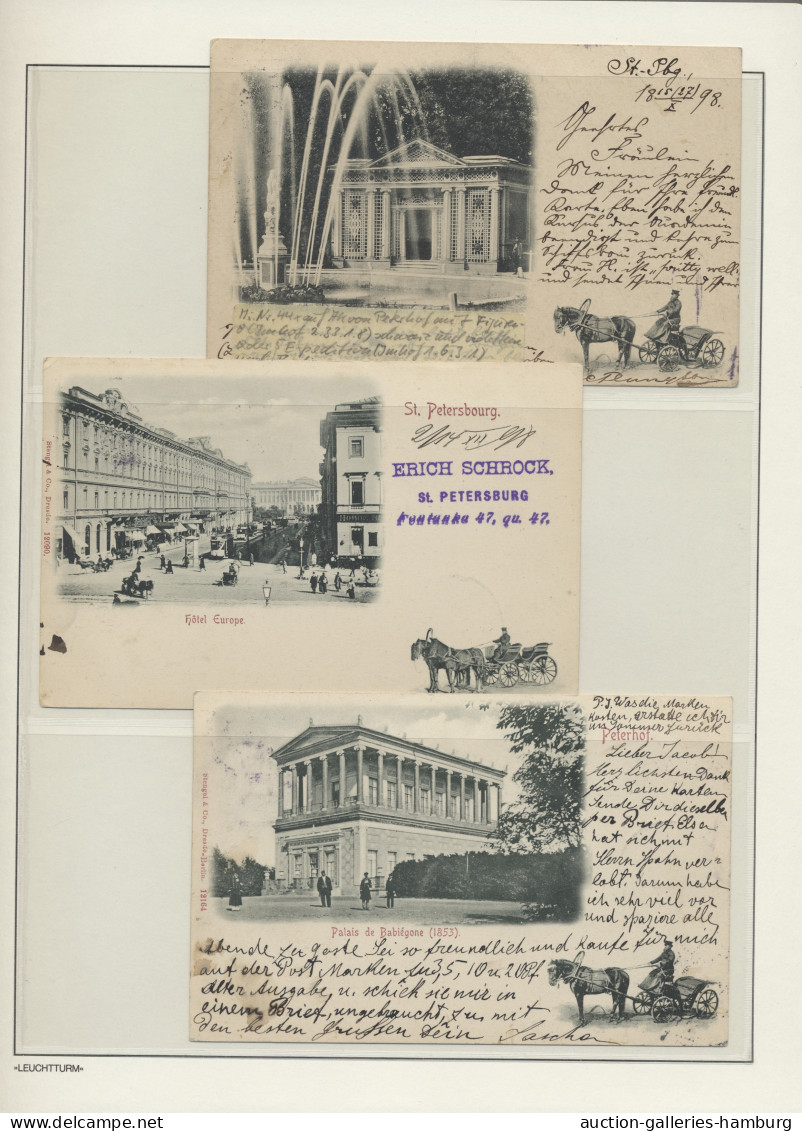 Russia: 1879-1918, BELEGE, Sammlung in Leuchtturm-Ringbinder mit 74 Belegen (und