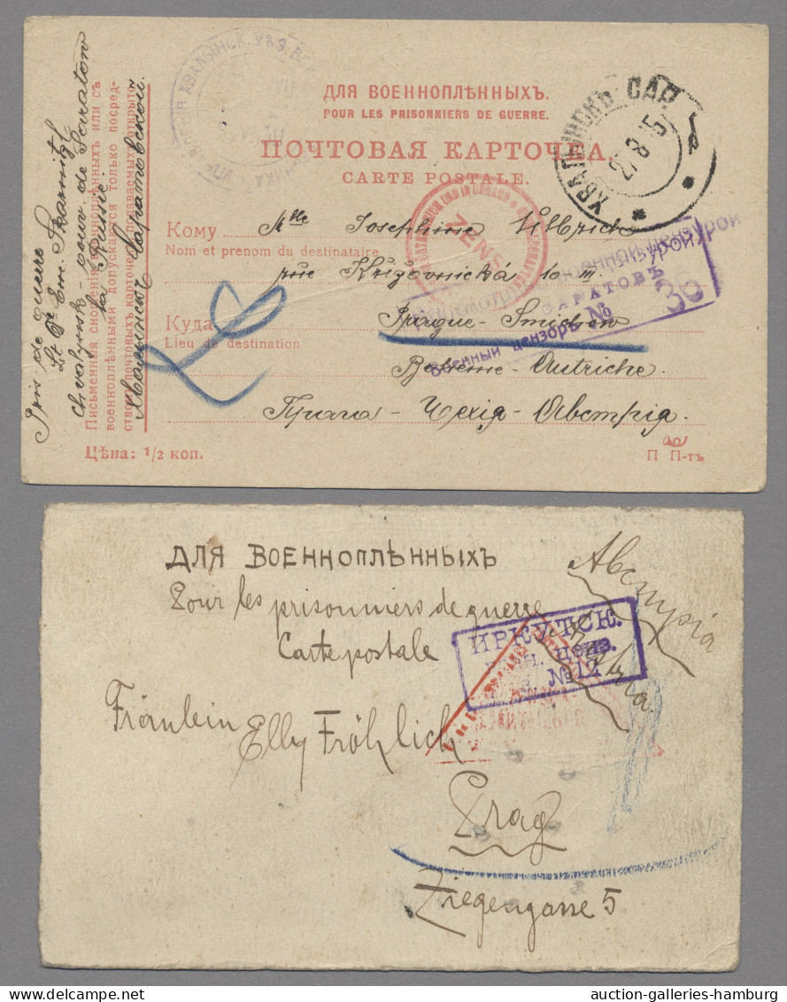 Russia - Specialities: KRIEGSGEFANGENENPOST, 1914-1917, 20 Karten Deutscher Und - Autres & Non Classés