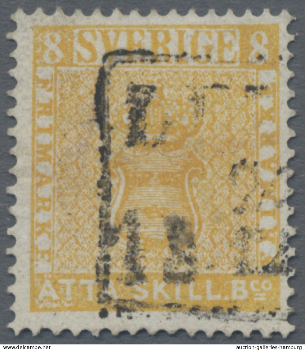 Sweden: 1855-1964, Sammlung In älterem Klemmbinder, Bis 1943 Auf Altem KABE-Vord - Usados