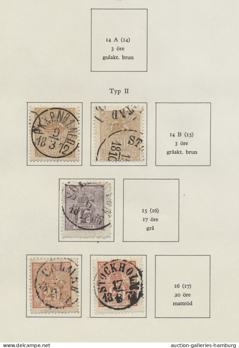 Sweden: Ca. 1855-1960 (einige Spätere Ausgaben), Prachtsammlung Im Schwedischen - Used Stamps