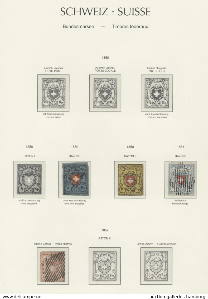 Schweiz: 1850-1979, überwiegend Gestempelte Sammlung Im Leuchtturm-Vordruckalbum - Lotes/Colecciones