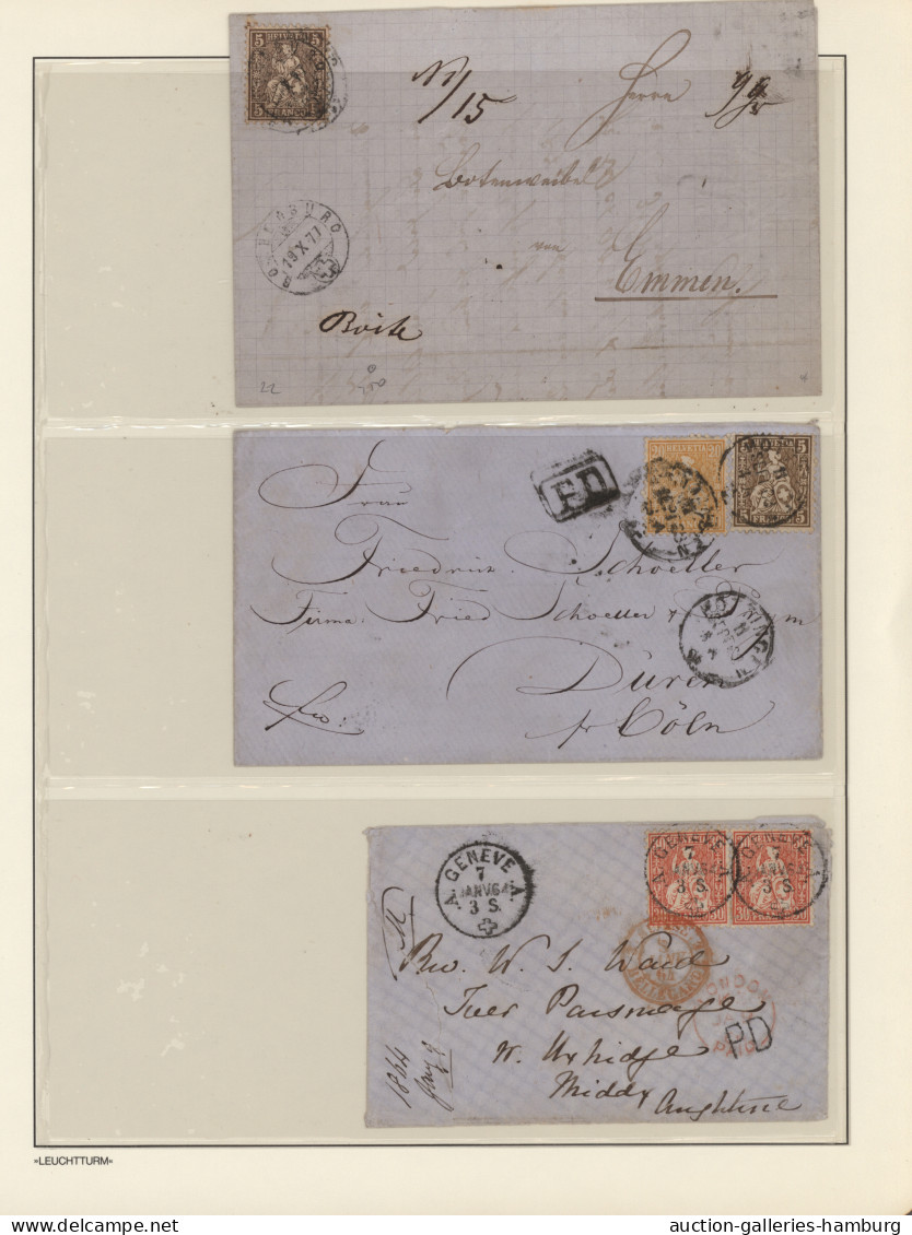 Schweiz: 1862/1880 (ca.), SITZENDE HELVETIA, Meist Gestempelte Sammlung Mit Ca. - Lotes/Colecciones