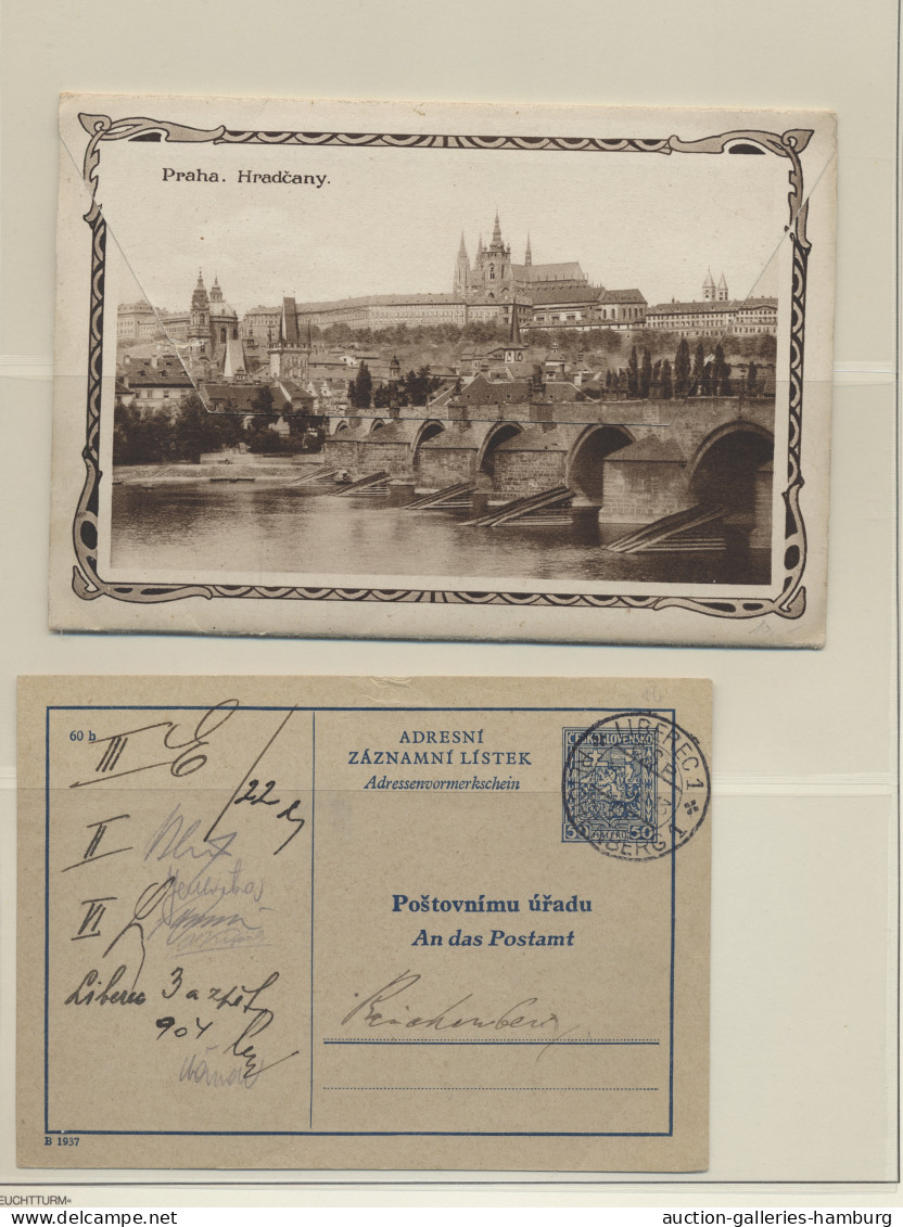 Czechoslowakia: 1919-1955, BELEGE, Sammlung in Leuchtturm-Ringbinder mit 78 Bele