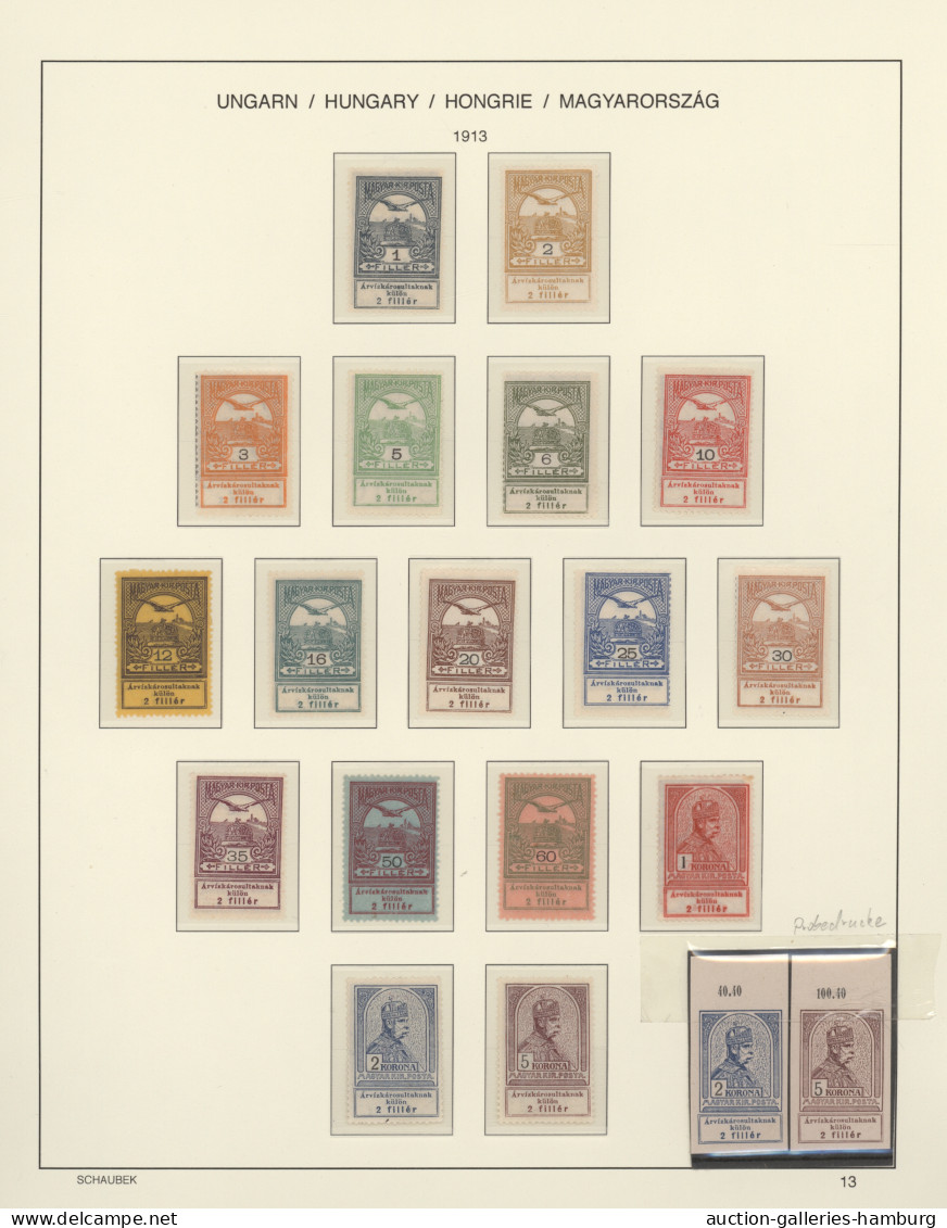 Hungary: 1913-1918, Umfangreiche Sammlung Der Späten Ausgaben Der Monarchie, Dar - Used Stamps