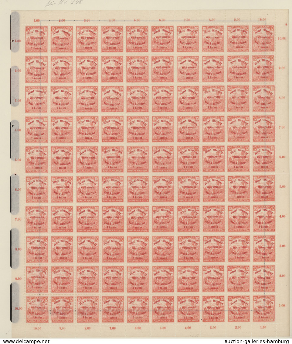 Hungary: 1913-1918, Umfangreiche Sammlung Der Späten Ausgaben Der Monarchie, Dar - Used Stamps