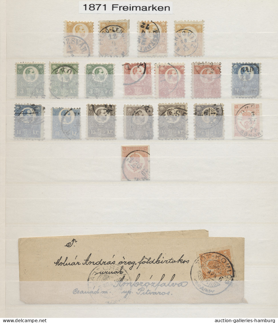 Hungary: 1871-1945, gestempelte / ungebrauchte Sammlung in großem 64-Seiten-Stec