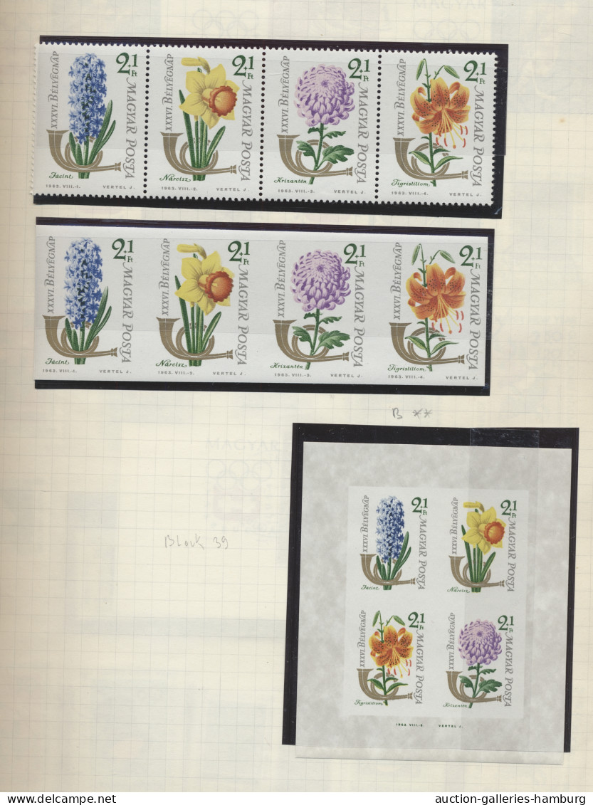 Hungary: 1961-1972, **/gestempelte, Gut Gefüllte Sammlung In Großem Schreibheft - Used Stamps