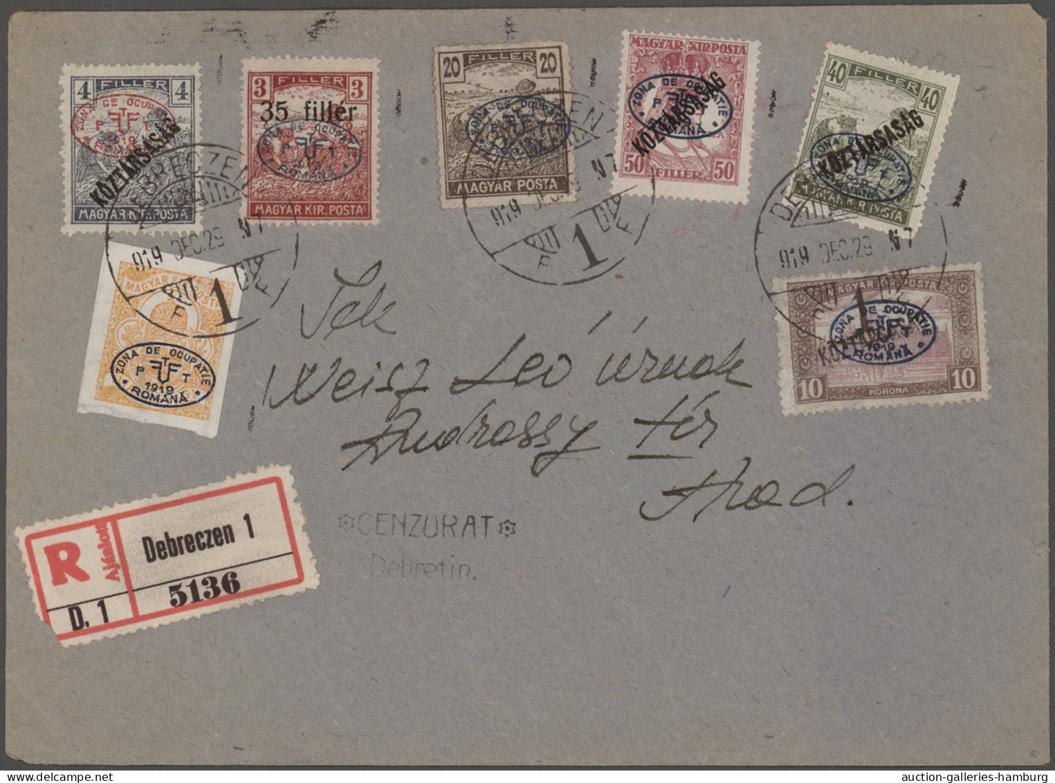 Hungary: 1919/1920, collection of 66 covers/cards showing a lovely range of inte