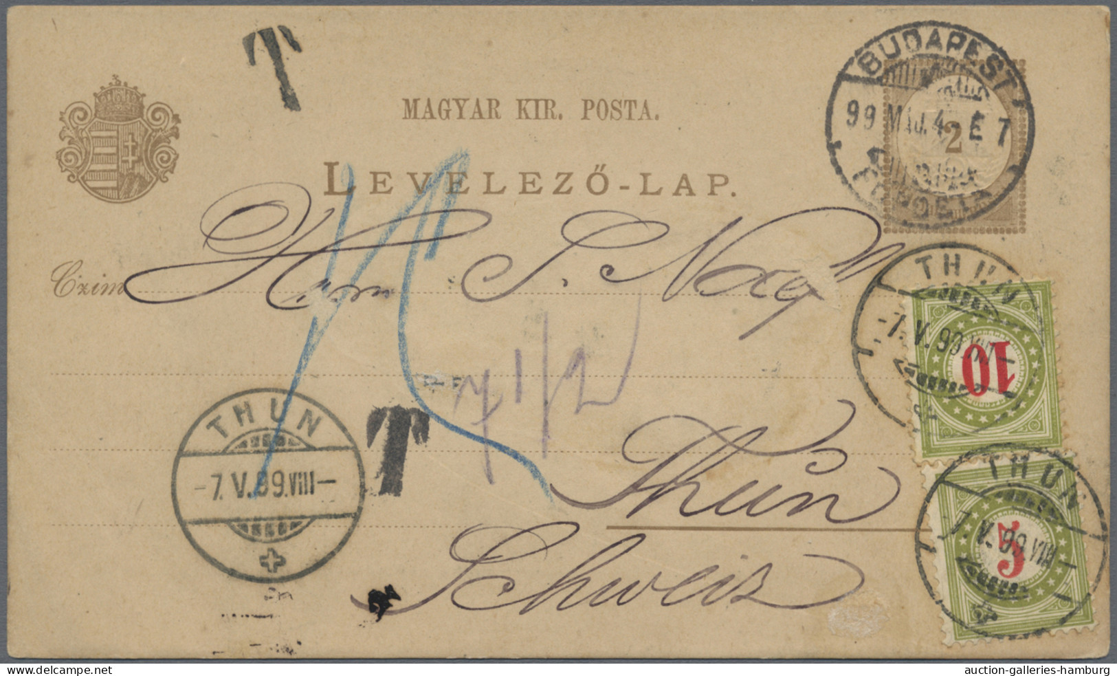 Hungary - Postal Stationary: 1898/1899, Stationery Card 2kr. Brown, Lot Of Four - Postal Stationery