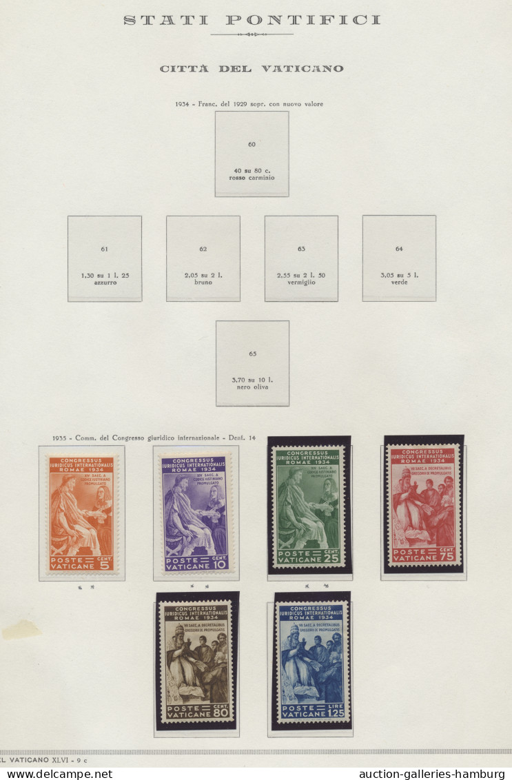 Vatican City: 1929-1979, **/*/gestempelte Sammlung In Marini-Falzlosbinder Mit V - Colecciones