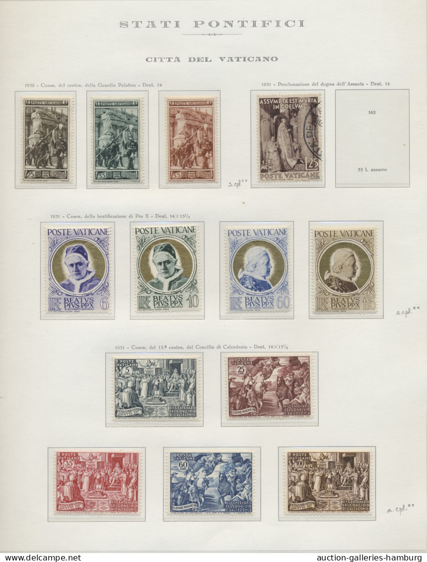 Vatican City: 1929-1979, **/*/gestempelte Sammlung In Marini-Falzlosbinder Mit V - Colecciones