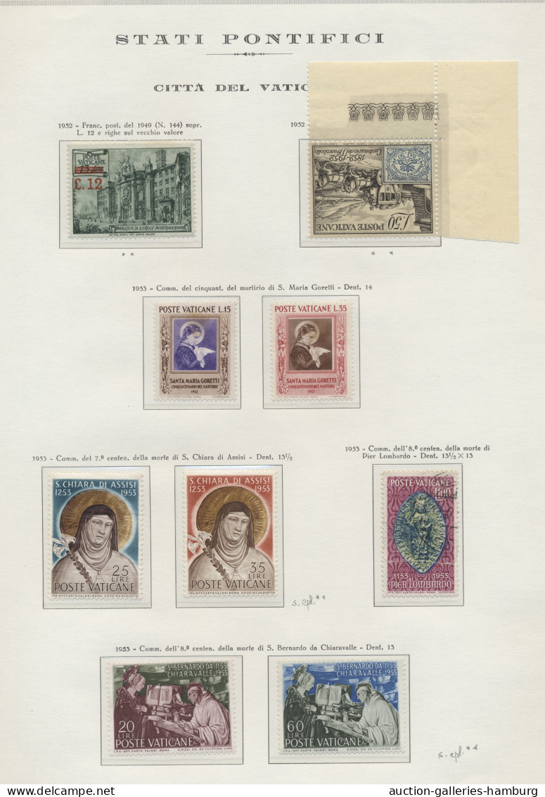 Vatican City: 1929-1979, **/*/gestempelte Sammlung In Marini-Falzlosbinder Mit V - Colecciones