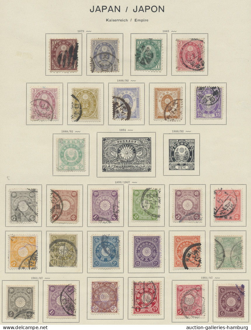 Oversea: 1844-1937 (ca.), Ungebrauchte Und Gestempelte Sammlung In 2 Alten Schau - Sammlungen (im Alben)