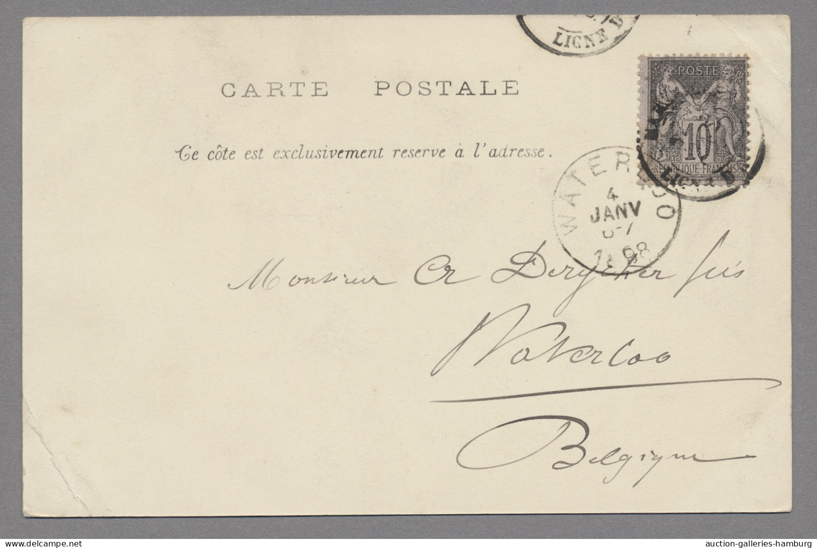 French Colonies: 1896-1912, Fünf Belege, Dabei 10c GSK Guadeloupe Nach Ägypten M - Other & Unclassified