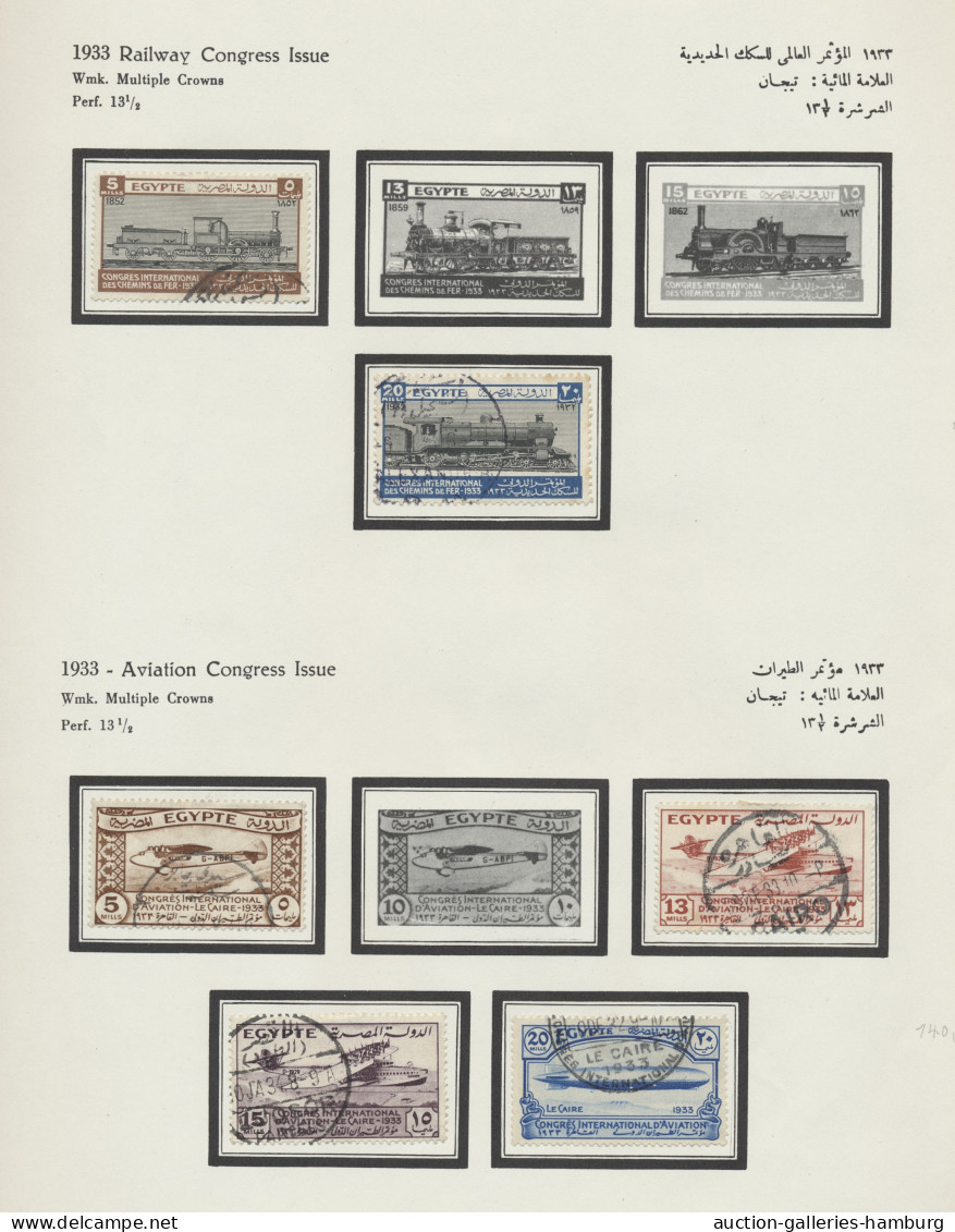 Egypt: 1866-1964, Ungebrauchte Und Gestempelte Sammlung Im "Farahbaksh"-Vordruck - 1866-1914 Khedivate Of Egypt