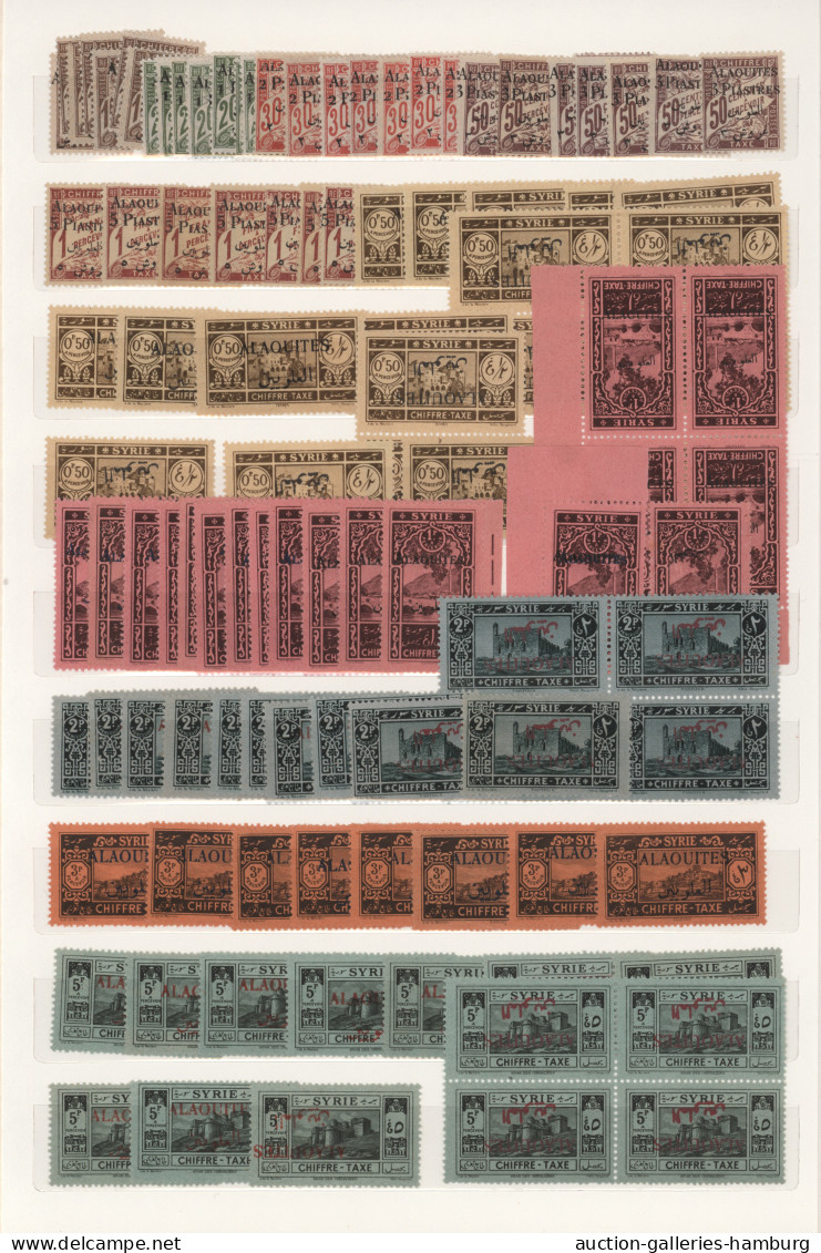 Alaouites: 1925/1930, almost exclusively mint balance of more than 800 stamps (i