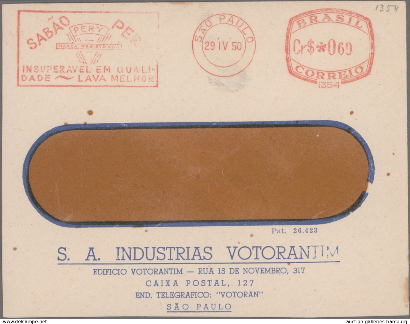 Brazil: 1940s/1980s, METER MARKS, Comprehensive Balance Of Apprx. 2.500 Commerci - Covers & Documents