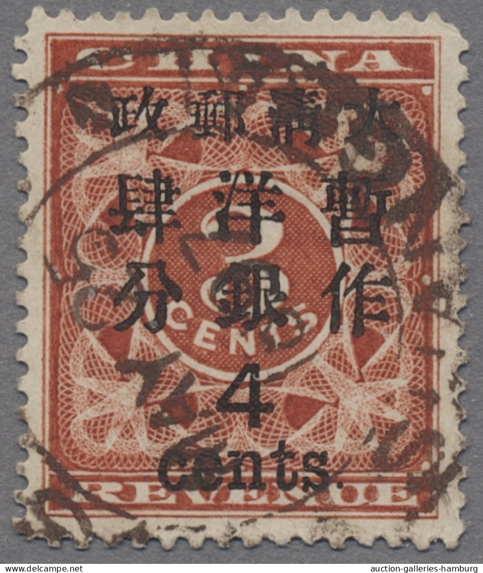 China: 1885-1966 (ca.), Sammlung in zwei großen Steckalben, ab Kaiserrreich über
