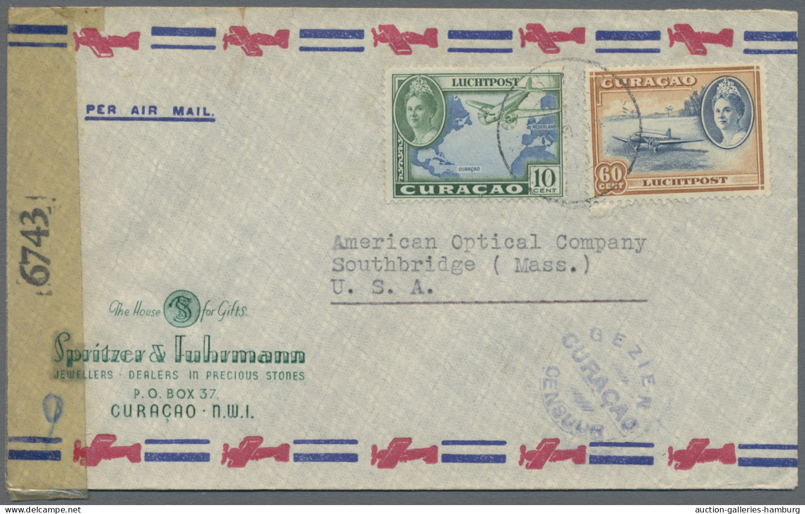Curacao: 1889-1946, Cover Lot Starting With PSC 5c Willem III Uprated With 2 1/2 - Curacao, Netherlands Antilles, Aruba