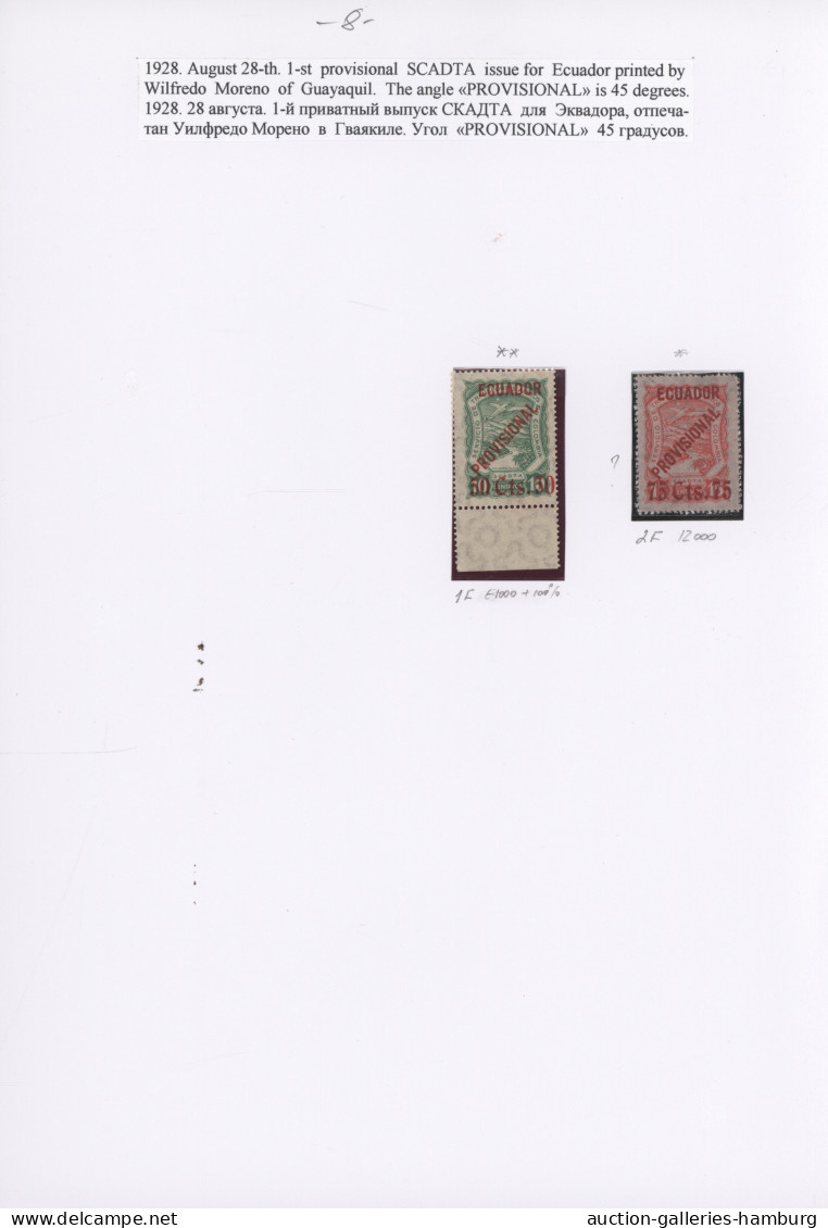 Ecuador: 1923/1980's "Air Mail Postage Stamps & Payment Of Correspondence XX Cen - Ecuador