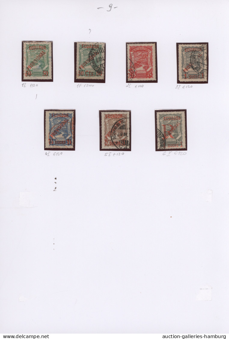 Ecuador: 1923/1980's "Air Mail Postage Stamps & Payment Of Correspondence XX Cen - Ecuador